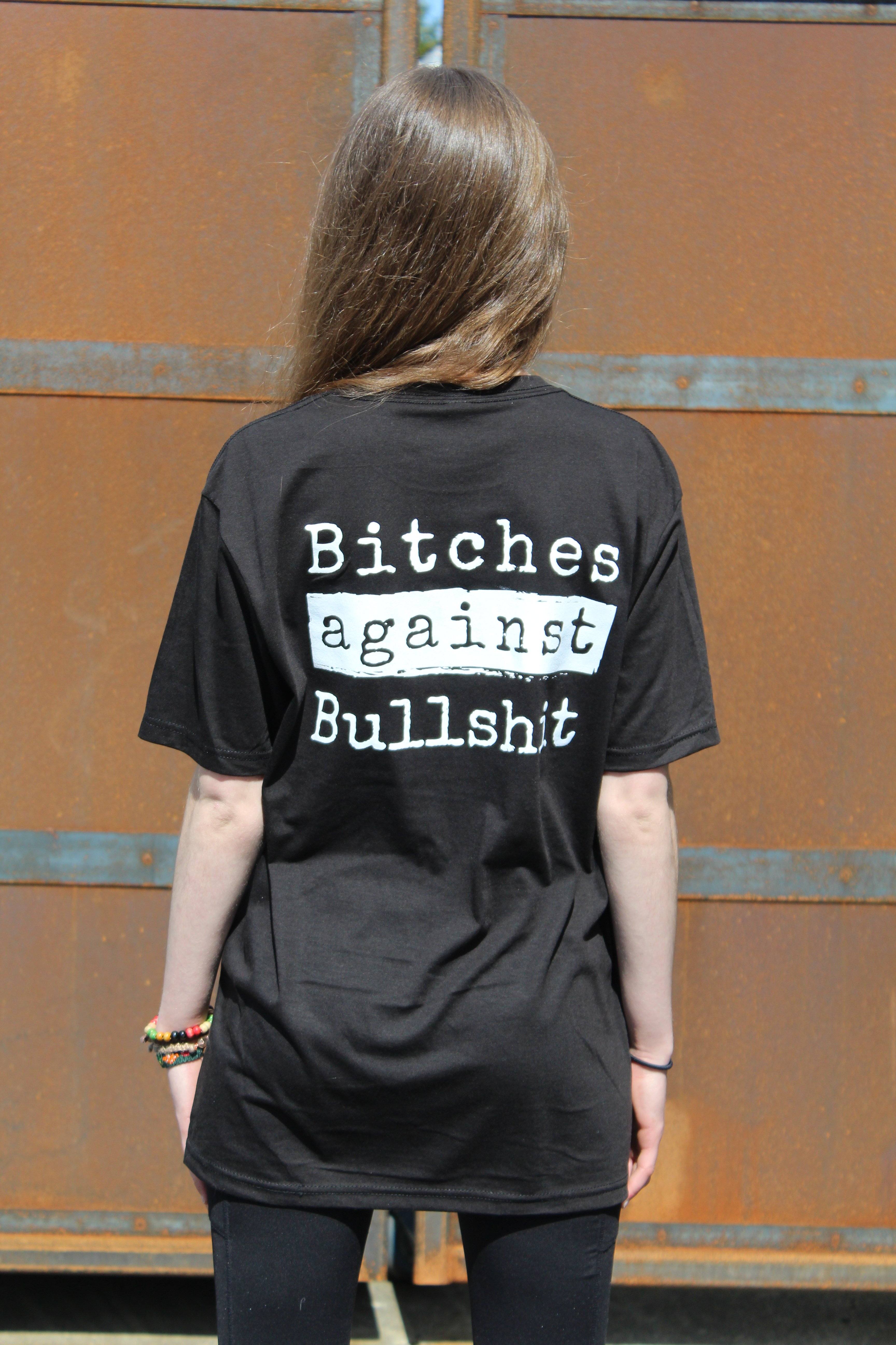 Bitches Against Bullshit Malicious Crew Neck T-Shirt - Black Frost - Malicious Women Co. - Apparel
